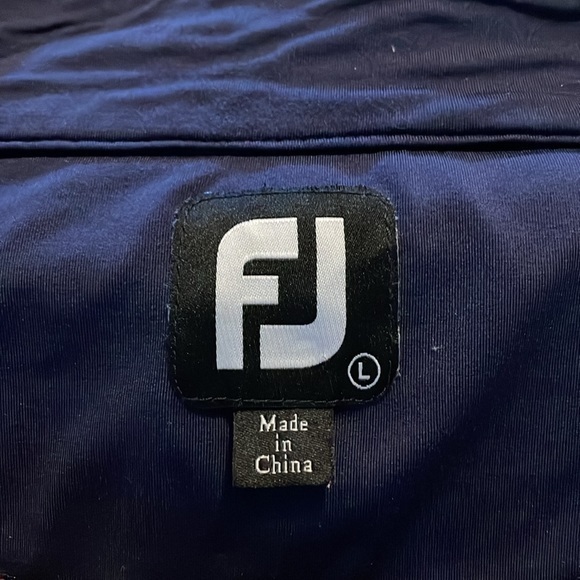 FootJoy FJ Long Sleeve Quarter Zip‎ Pullover Burgundy Red Navy Size Large - Picture 7 of 8